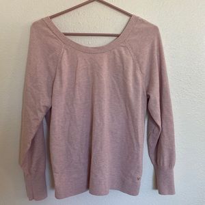 Victoria’s Secret crossback sweater. Size Medium Color: Light Pink.